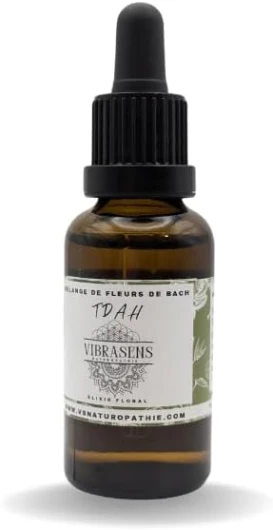 Elixir floral de Bach TDAH - fleur de Bach - 30 ml - Pour le trouble et déficit de l'attention avec hyperactivité - 100% naturel - N°1 des élixirs Français naturopathique - efficacité prouvée