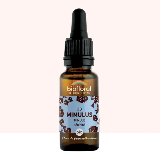 20 Mimulus, Mimule BIO DEMETER - Sérénité - Fleur de Bach Authentique - Compte-gouttes 20 ML