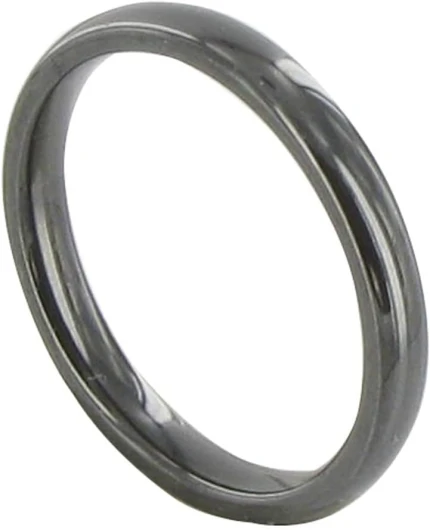 Bague Anneau de Céramique Noire - 3mm 58