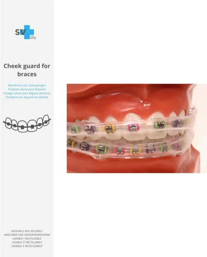 Protège-Lèvres pour Bagues dentaires, remplace la Cire Orthodontique - prévient Plaies Écorchures sur les Gencives - Réutilisable, Transparent, sans Goût