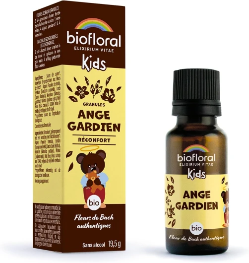 BIOFLORAL KIDS - Ange Gardien - BIO - 470 Granules - Réconfort - Fleurs de Bach Authentiques - Sans Alcool Ange Gardien 1 unité (Lot de 1)