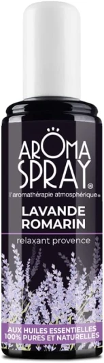 AROMASPRAY® - Spray d'Ambiance - Aromathérapie - Lavande Romarin - Relaxant Provence - Huiles Essentielles 100% pures et naturelles - 100 ml