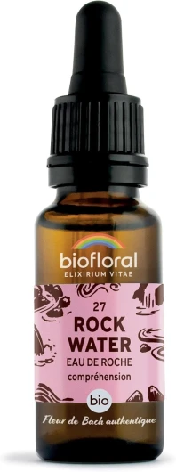 BIOFLORAL - 27 Rock Water, Eau de Roche BIO DEMETER - Compréhension - Fleur de Bach Authentique - Compte-gouttes 20 ML 20 ml (Lot de 1)